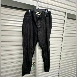 Cato black jeans with silver metallic